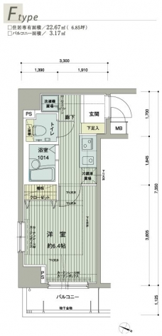 メインステージ西新宿の間取り図