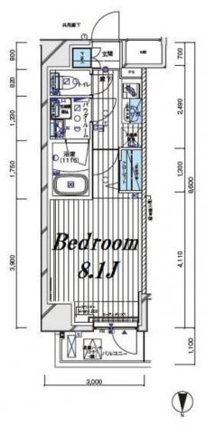 メインステージ白金IIの間取り図