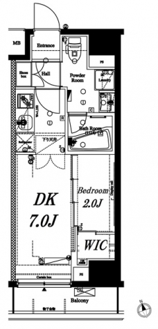 アクサス銀座アジールコートの間取り図