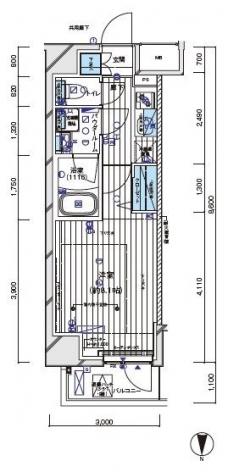 メインステージ白金IIの間取り図