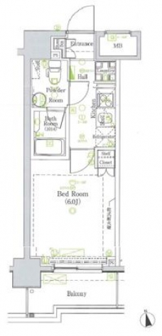 グラントゥルース門前仲町の間取り図