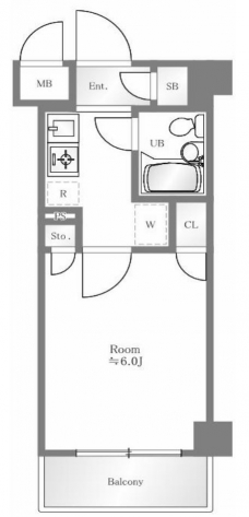 エクセリア新宿の間取り図