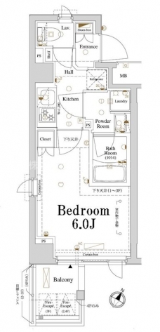アクサス品川レジデンスの間取り図