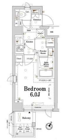 アクサス品川レジデンスの間取り図
