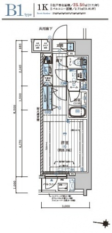 メインステージ森下IIの間取り図