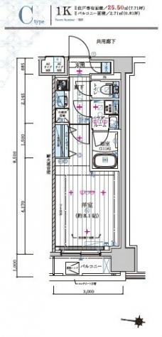 メインステージ森下IIの間取り図