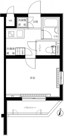 ルーブル中野富士見町弐番館の間取り図