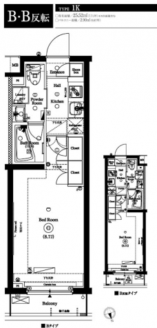 アークマーク梅屋敷アジールコートの間取り図