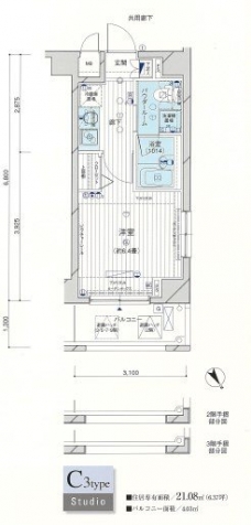 メインステージ押上IIIの間取り図