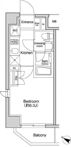プラウドフラット森下の間取り図