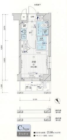 メインステージ押上IIIの間取り図