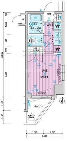メインステージ飯田橋の間取り図