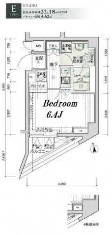 メインステージ高輪の間取り図