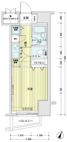 メインステージ東日本橋IIの間取り図