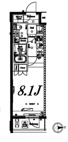 アクサス中野大和町の間取り図