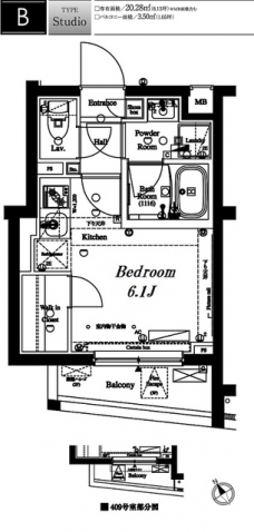 アークマーク目黒不動前の間取り図