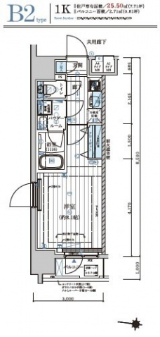 メインステージ森下IIの間取り図