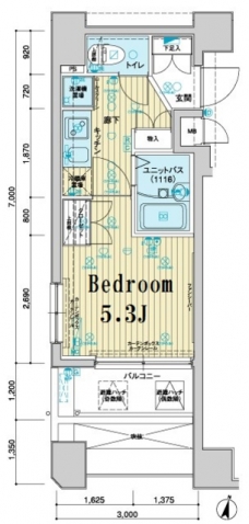 メインステージ飯田橋の間取り図