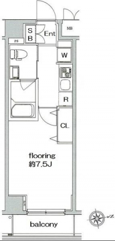 グランヴァン亀戸IIIの間取り図