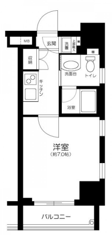 メインステージ錦糸町駅前IIの間取り図