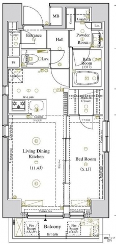 アクサス錦糸町の間取り図