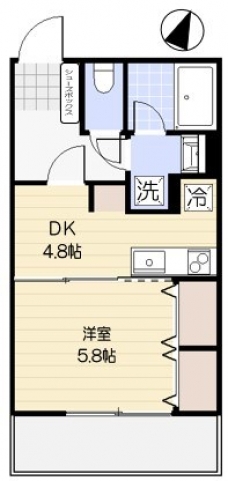 グリーンコート一の坂の間取り図