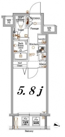 アクサス板橋本町Sta.の間取り図