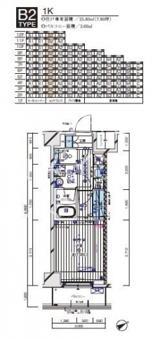 メインステージ水天宮前の間取り図
