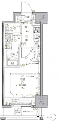 クレイシア秋葉原ラグゼスウィートの間取り図