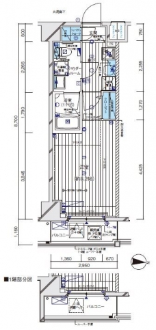 メインステージ板橋EASTの間取り図