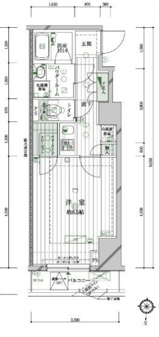 ランドステージ日暮里の間取り図
