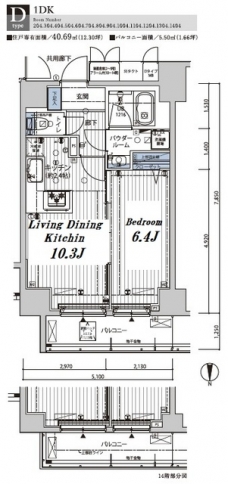 メインステージ錦糸町VIIラピスの間取り図
