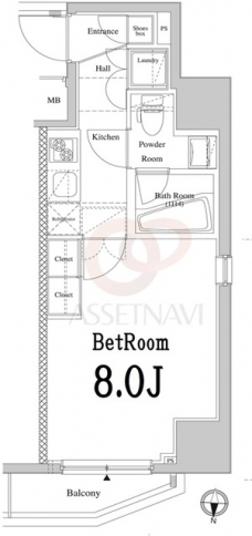 アクサス錦糸町の間取り図