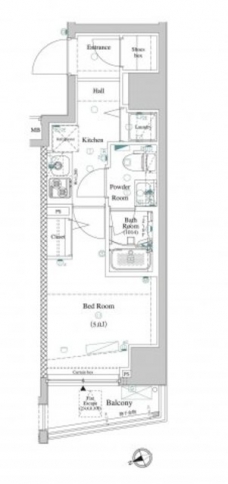 アクサス西五反田の間取り図