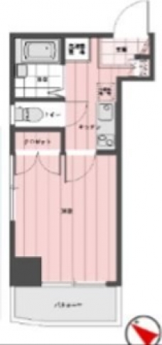 スカイコート新宿曙橋の間取り図