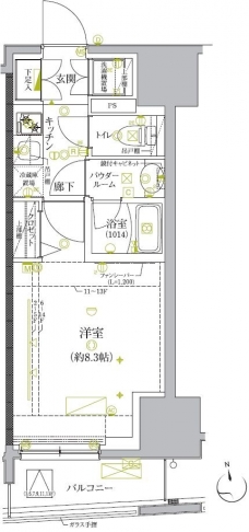 クレイシア板橋モデルノの間取り図