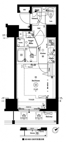 アクサス汐留の間取り図