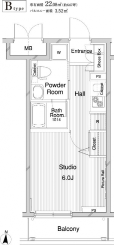 メインステージ錦糸町IIの間取り図