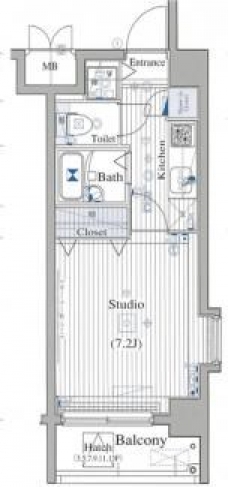 ガーラ市ヶ谷銀杏坂の間取り図
