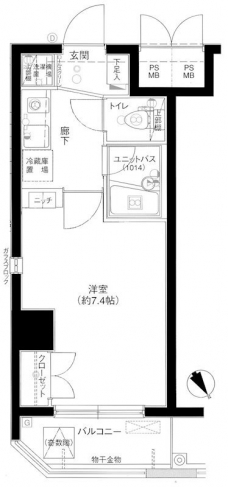 メインステージ秋葉原駅前の間取り図