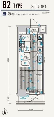 メインステージ元浅草IIIの間取り図