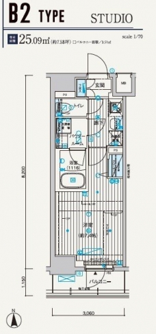 メインステージ元浅草IIIの間取り図