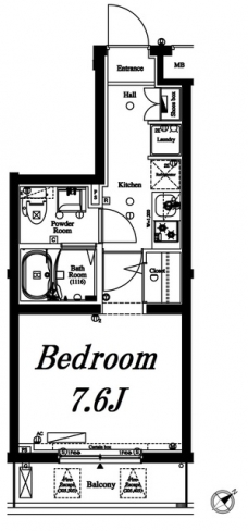 アクサス蒲田南の間取り図