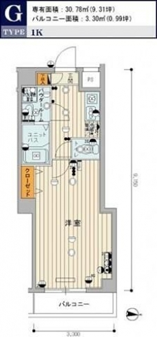 スカイコートヌーベル中村橋の間取り図