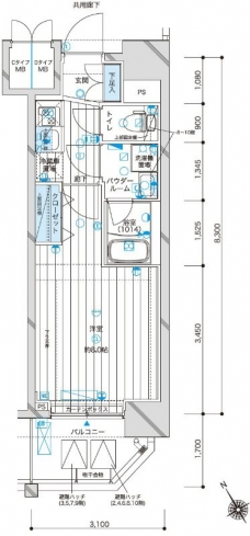 メインステージ駒込ラ・ヴェールの間取り図