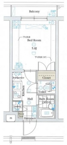 グラントゥルース目黒花房山の間取り図
