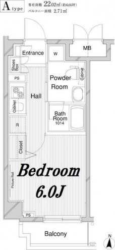 メインステージ錦糸町IIの間取り図