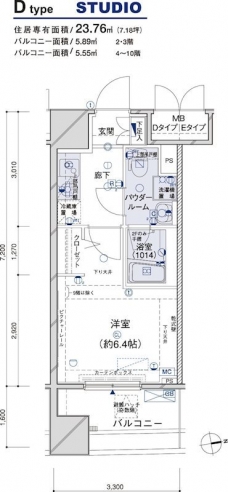 メインステージ江戸川橋IIIの間取り図
