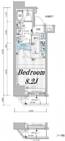 メインステージ三田アーバンスクエアの間取り図