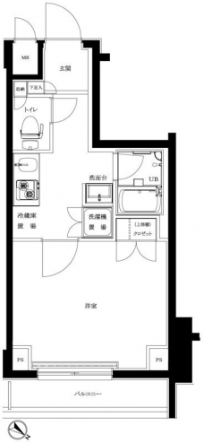 ルーブル旗の台弐番館の間取り図